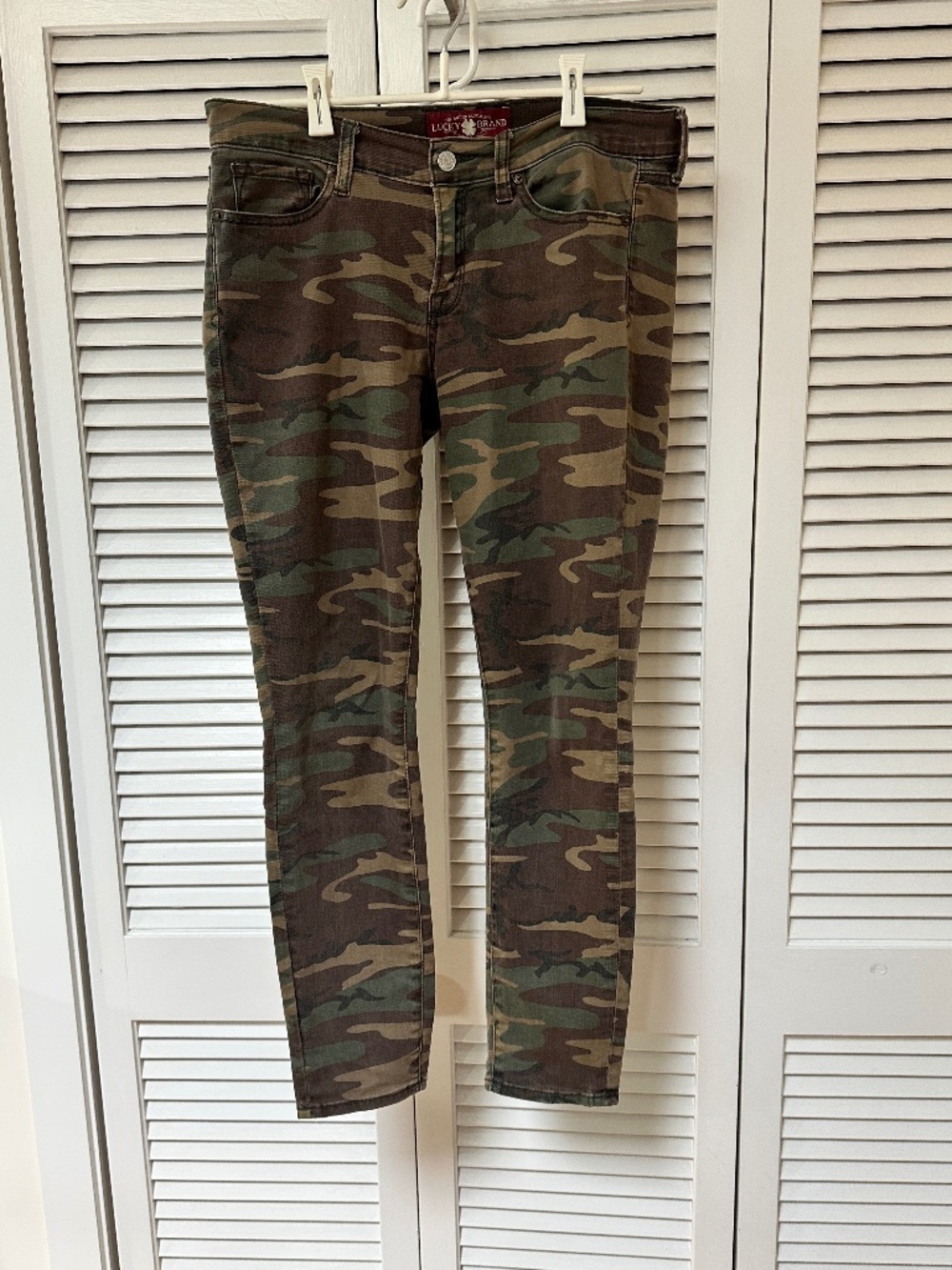 Lucky Brand Y2K Charlie Skinny Low Rise Camo Cotton Jeans Size 10/30